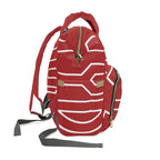 The Signia Custom Monogram Collection Multifunctional Backpack Carryon Bag, Red/White