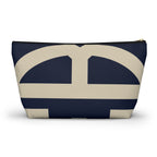 Signia Block Accessory Pouch, Navy & Cream