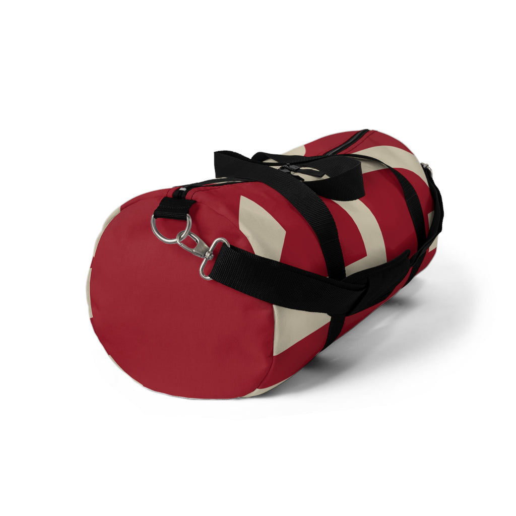 Signia Block Duffel Bag, Red & Cream
