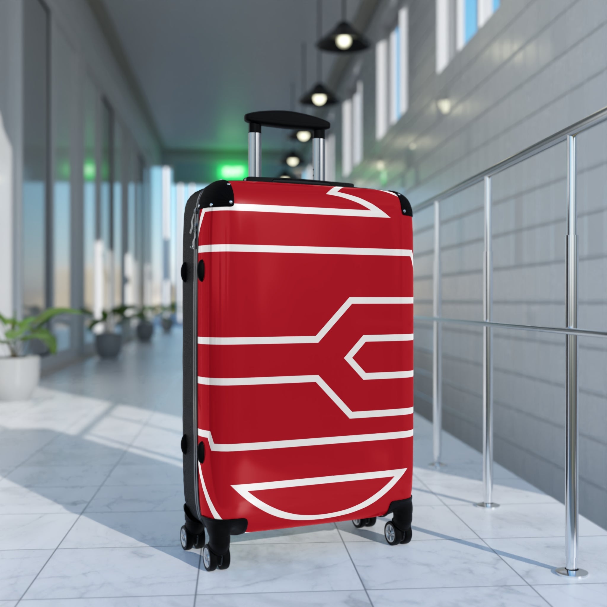 Signia Frame Hard-Shell Luggage, Red & White
