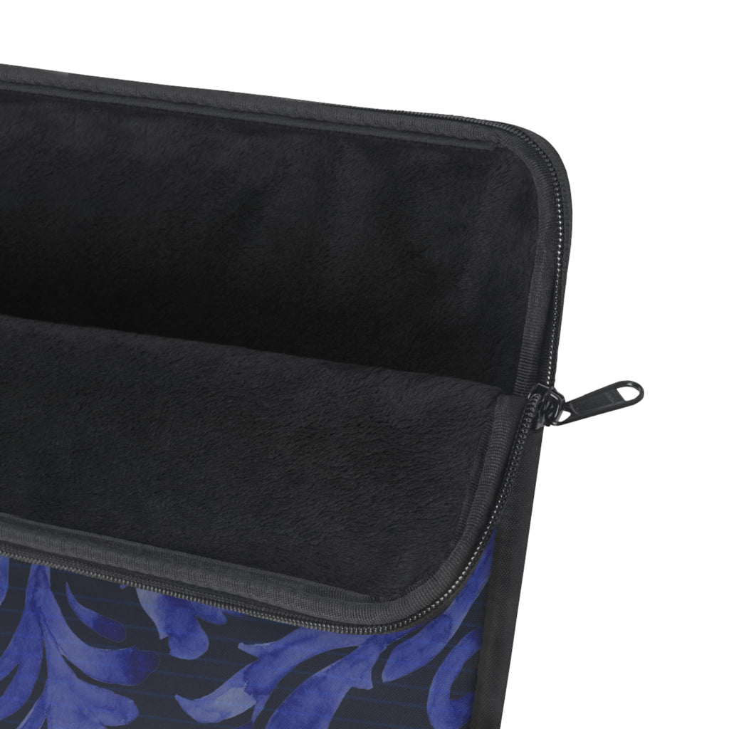 Blue Damask Laptop Sleeve Protective Case