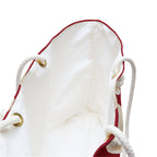 Signia Block Packable Tote, Red & Cream