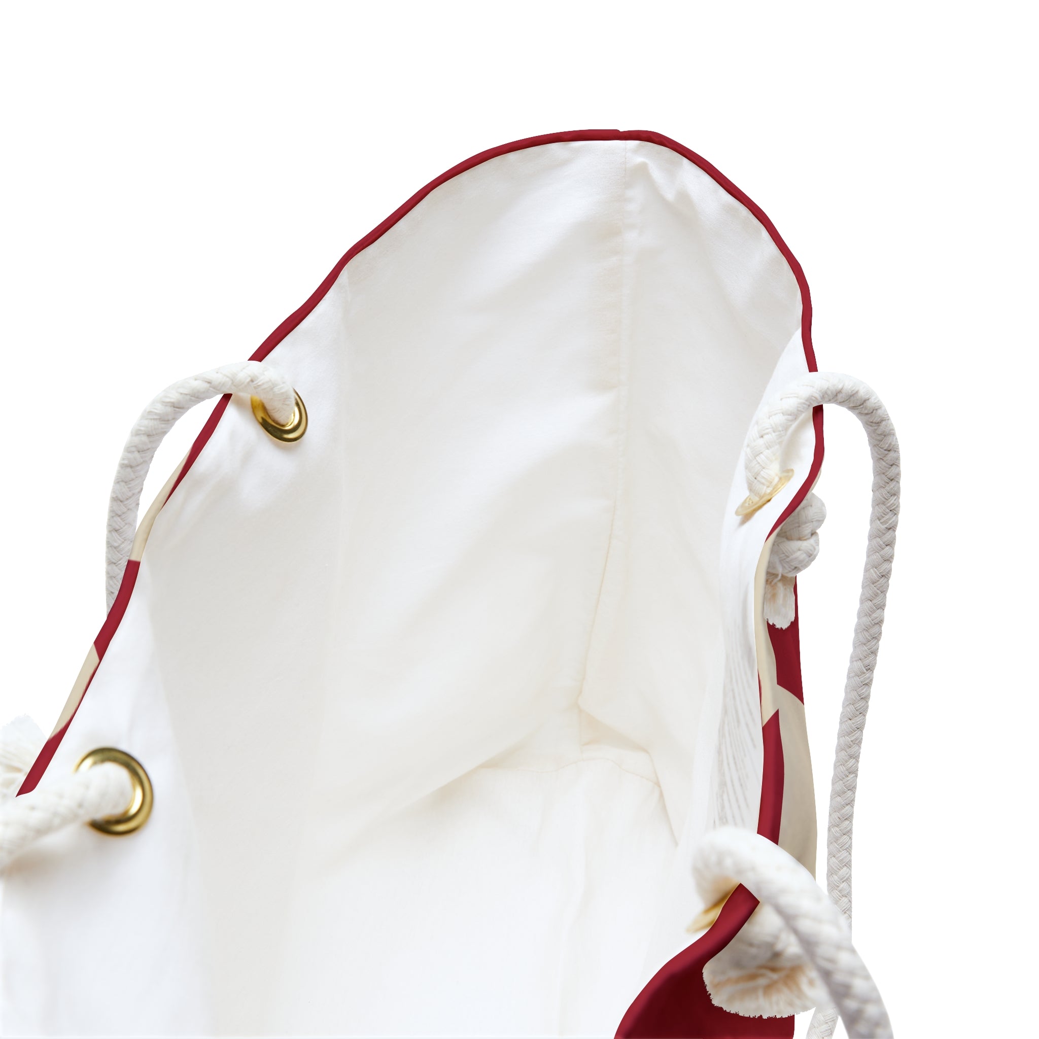 Signia Block Packable Tote, Red & Cream