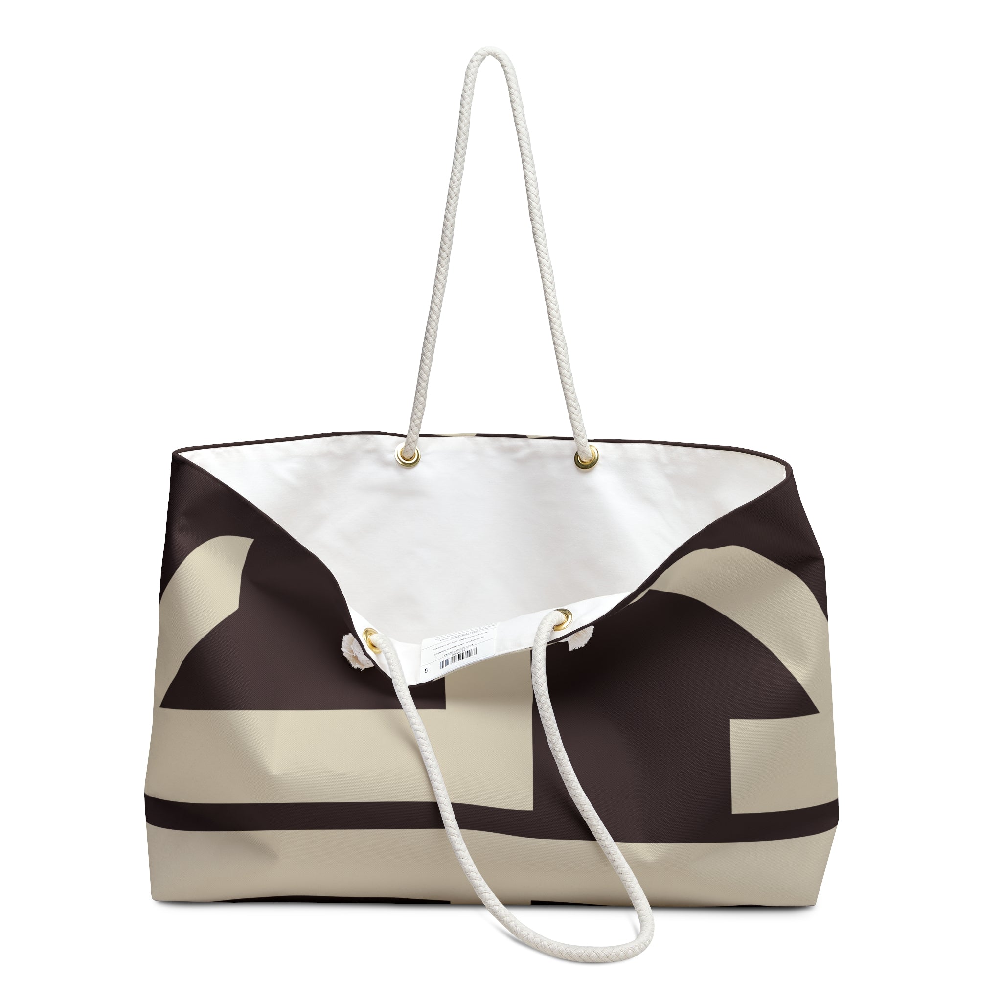 Signia Block Packable Tote, Coffee Bean & Cream