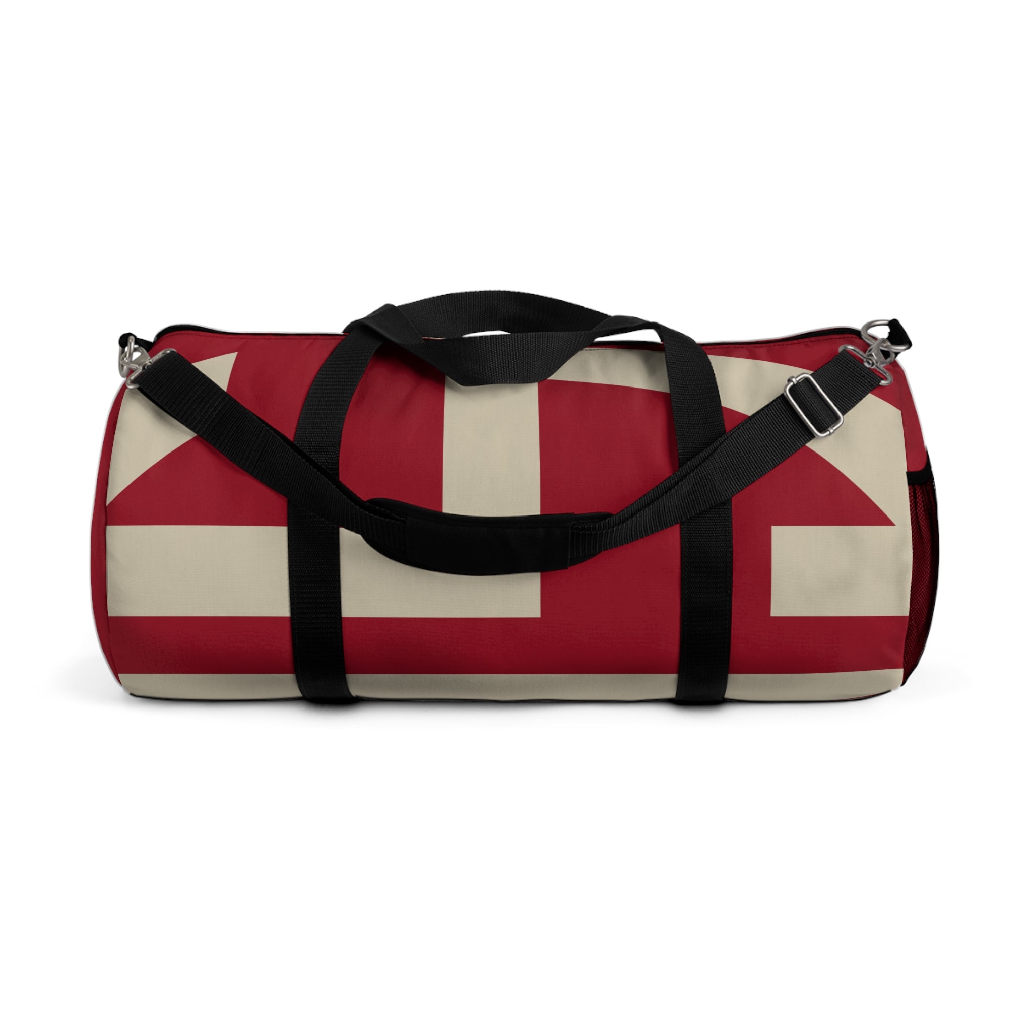 Signia Block Duffel Bag, Red & Cream