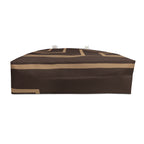 The Signia Custom Monogram Geometric Packable Weekender Bag Travel Tote, Brown/Tan