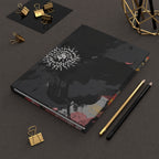 Floral Noir Hardcover Journal Lined Notebook for Notes and Planning, Black