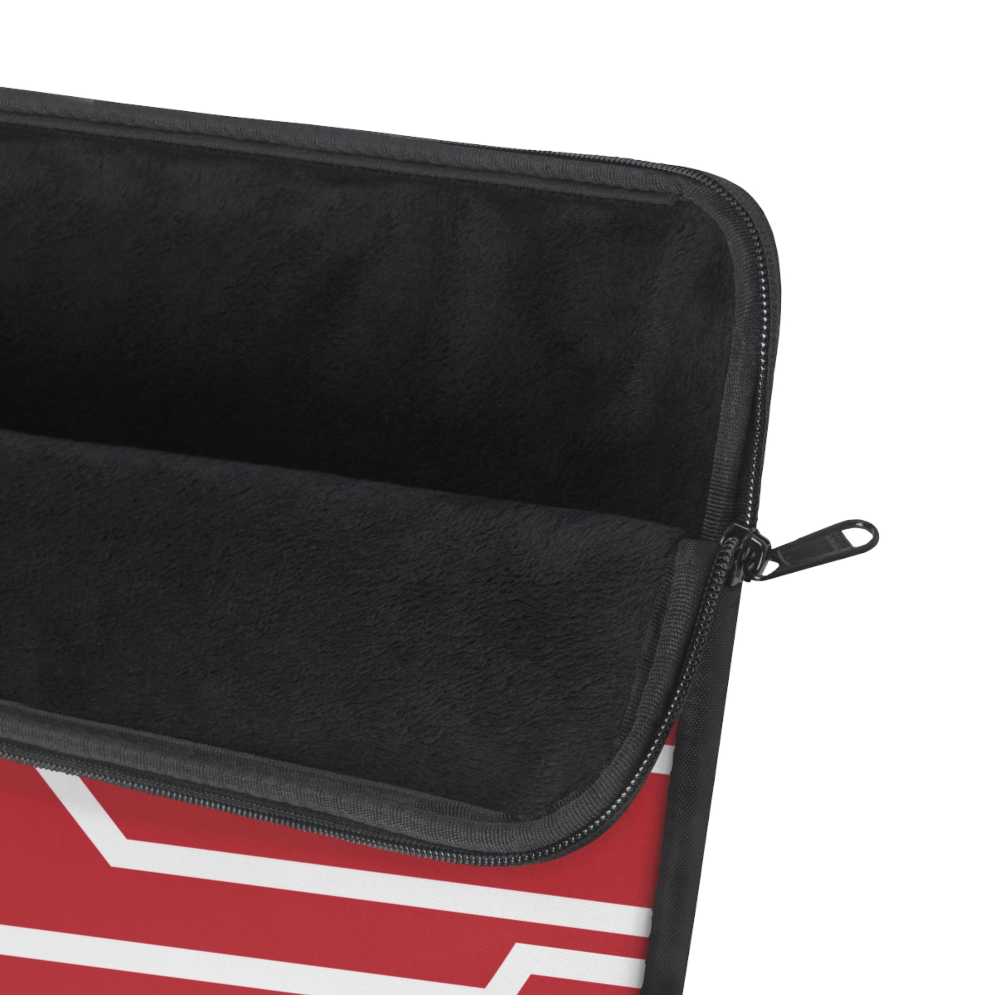 The Signia Custom Monogram Geometric Laptop Sleeve, Red/White