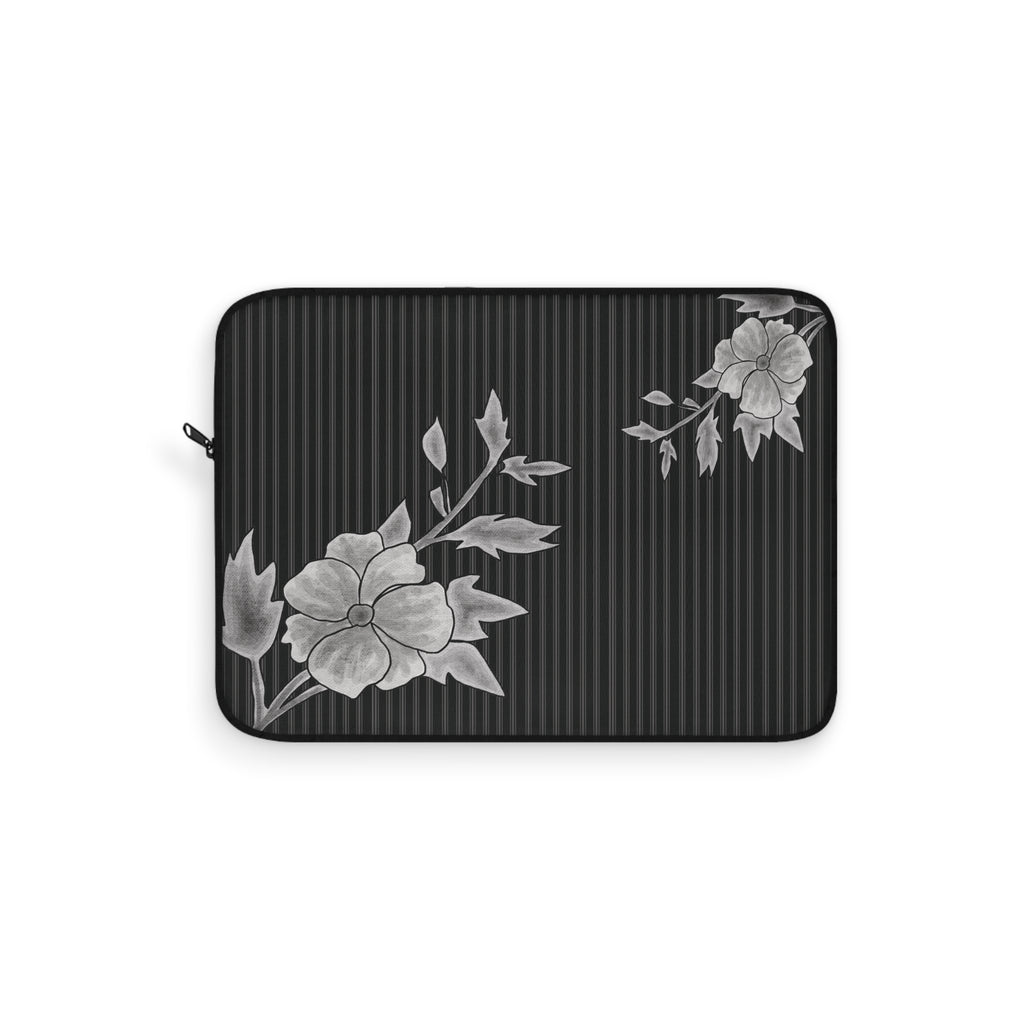 Floral Noir Slim Protective Laptop Sleeve —  Available in 12", 13", 15"