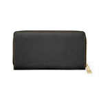 The MonoTone Personalized Monogram Zipper Wallet, Black