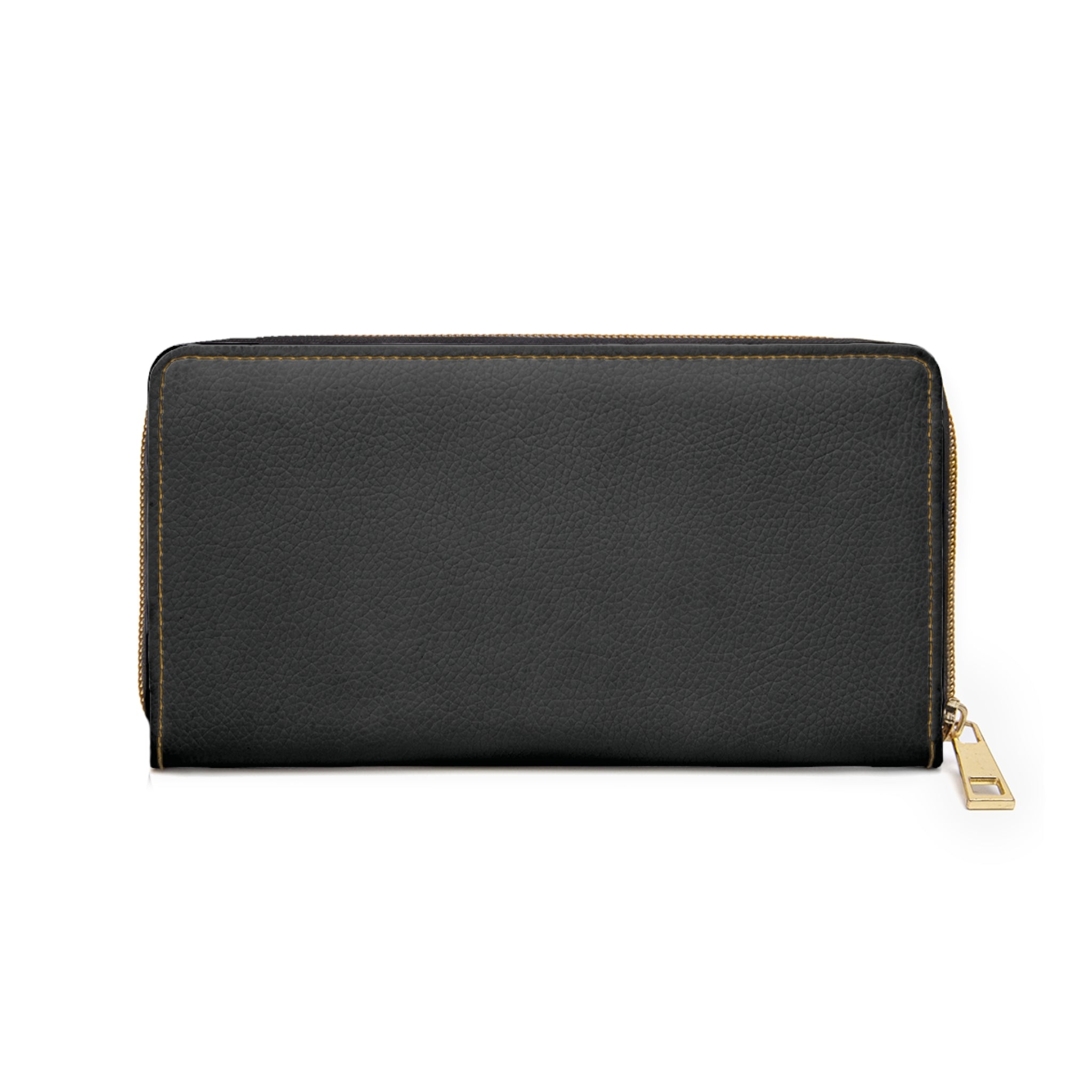 The MonoTone Personalized Monogram Zipper Wallet, Black