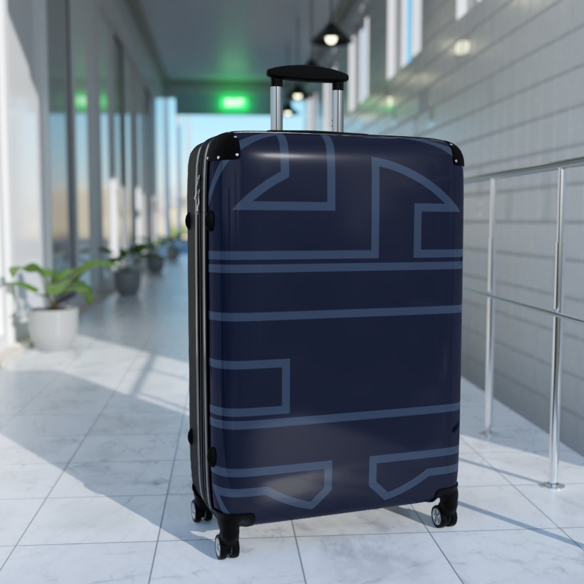 Signia Frame Hard-Shell Luggage, Navy & Mid Blue