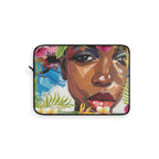 Tropical Brown Beauty Portrait Laptop Sleeve, Multicolor
