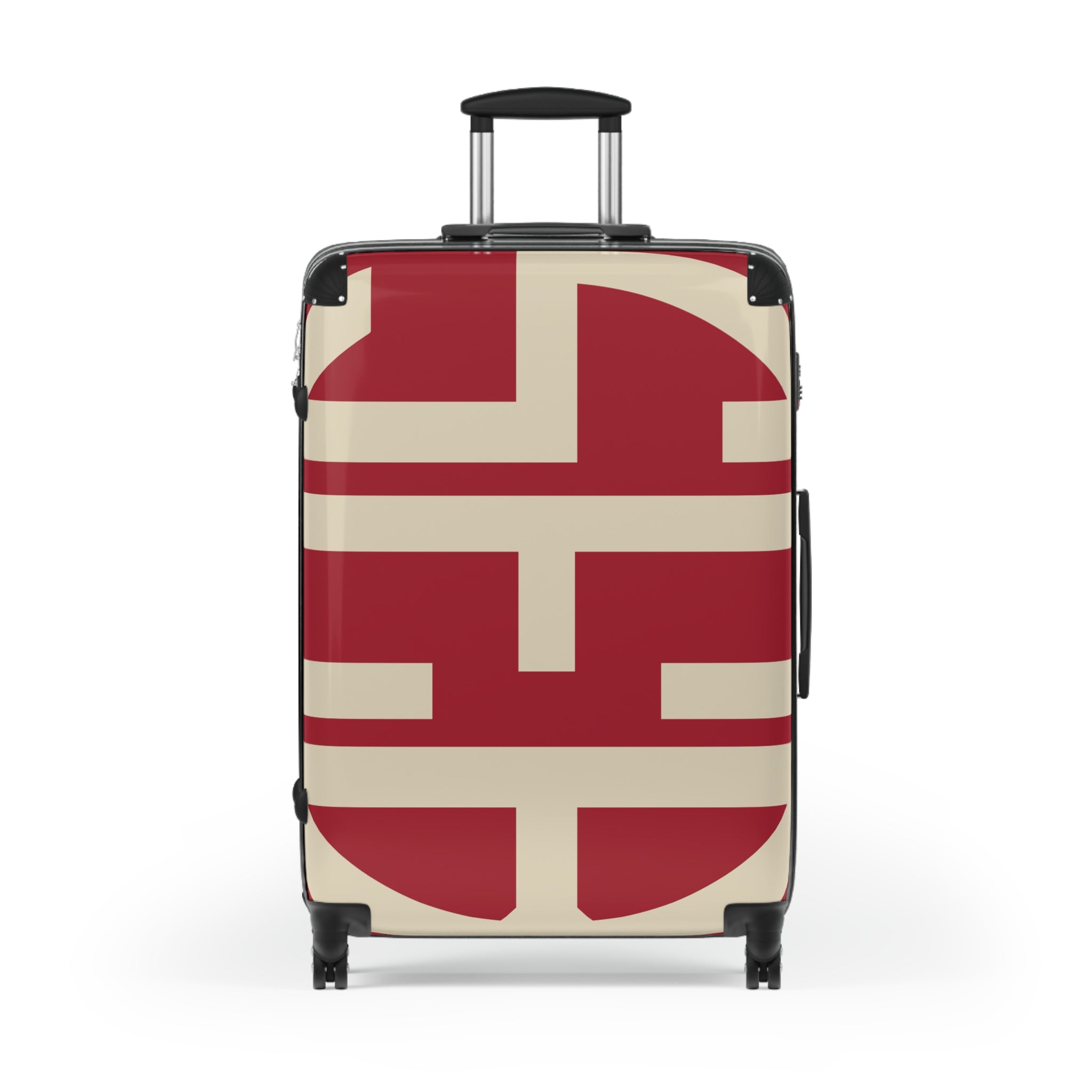 Signia Block Hard-Shell Luggage, Red & Cream