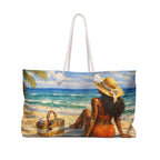 Tropical Seaside Packable Carryall Beach Tote