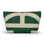 Signia Block Accessory Pouch, Dark Green & Cream
