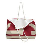 Signia Block Packable Tote, Red & Cream