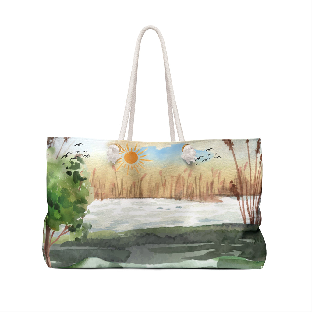 At The River Packable Oversized Carryall Tote — Lightweight Multipurpose Beach & Travel Bag