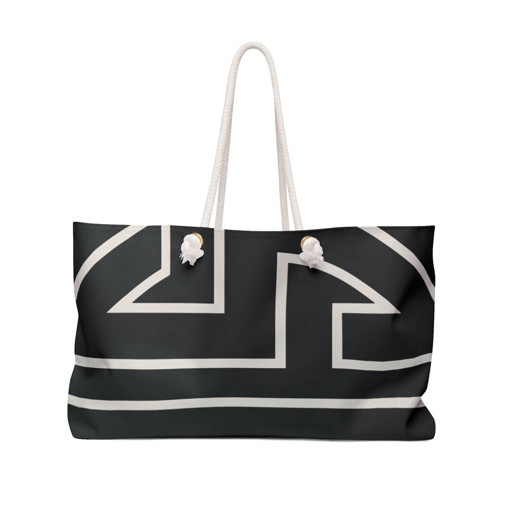 Signia Frame Packable Tote, Black & Ivory