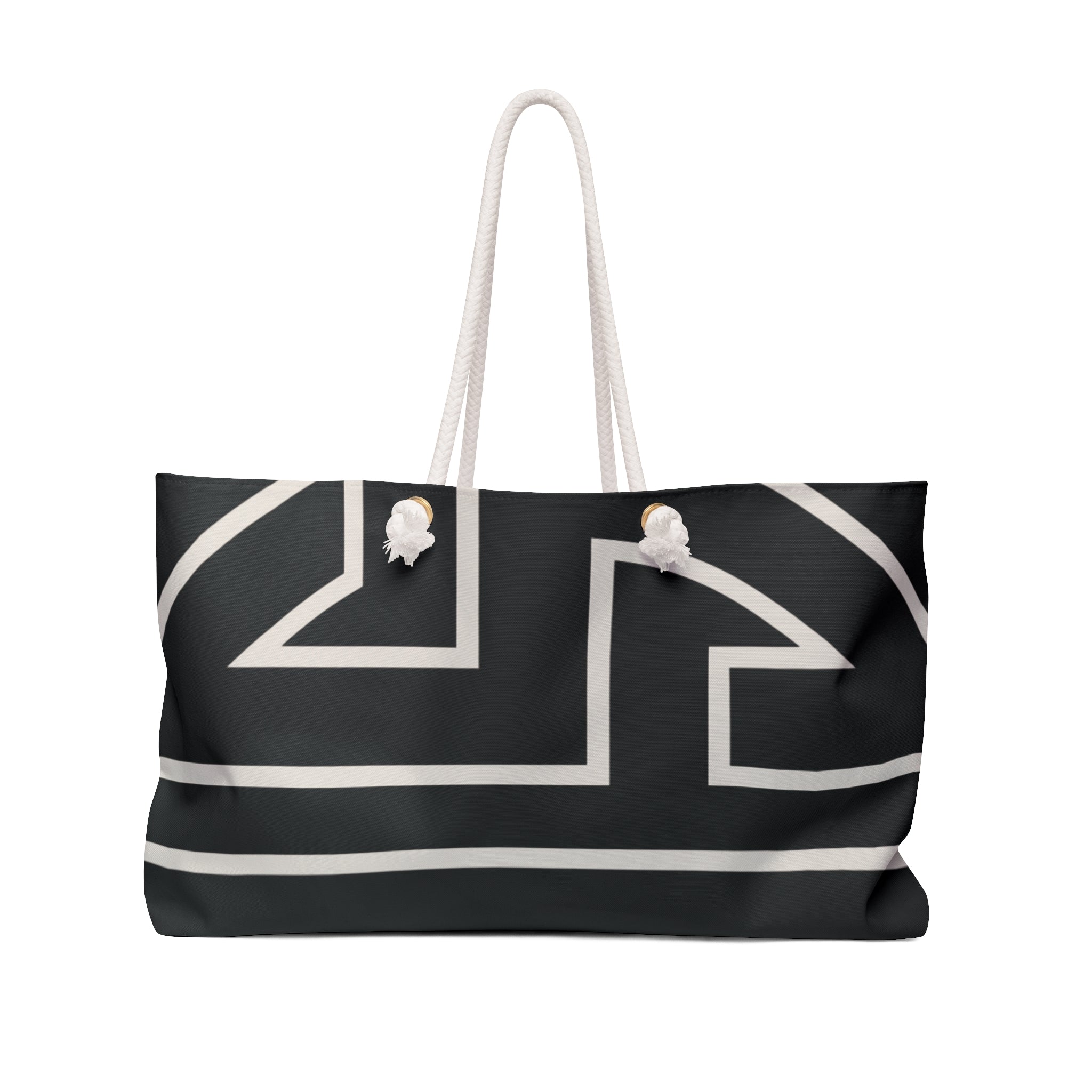 Signia Frame Packable Tote, Black & Ivory