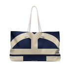 Signia Block Packable Tote, Navy & Cream