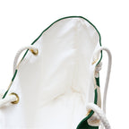 Signia Block Packable Tote, Dark Green & Cream