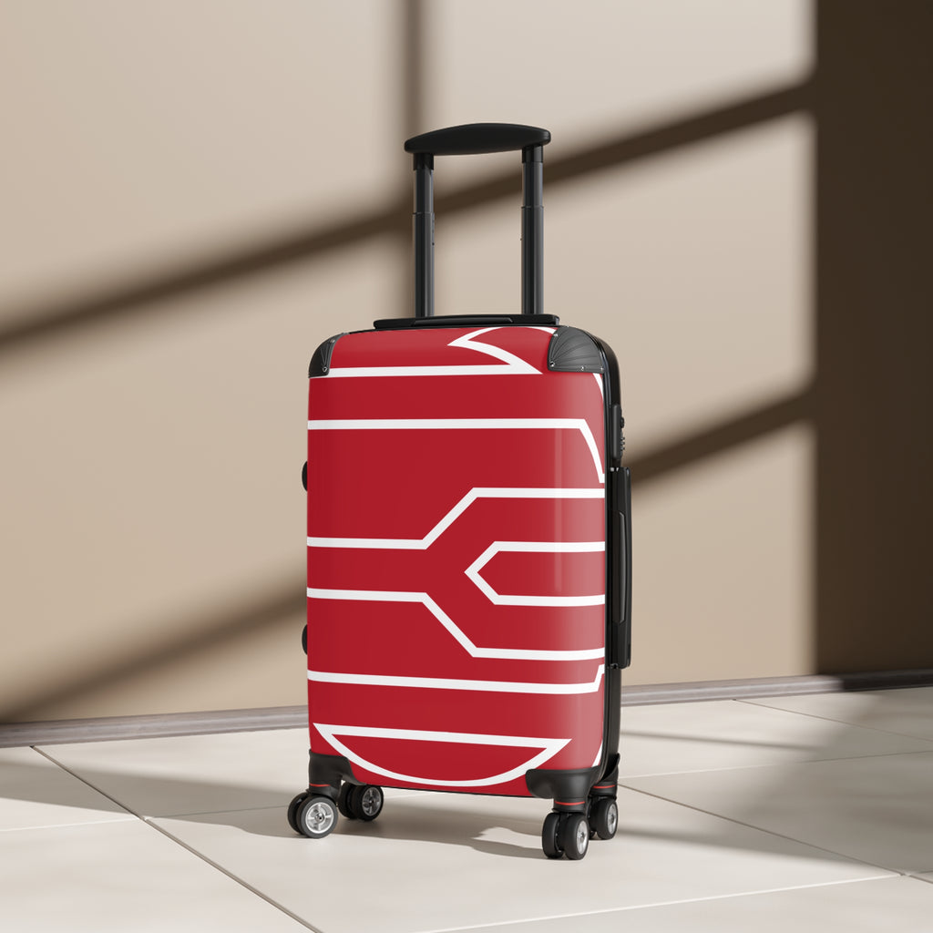 Signia Frame Hard-Shell Luggage, Red & White
