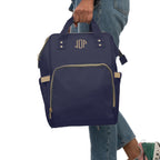 The MonoTone Collection Multifunctional Travel Backpack Carryon, Navy Blue