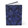 Blue Damask Hardcover Journal Lined Notebook for Notes & Planning