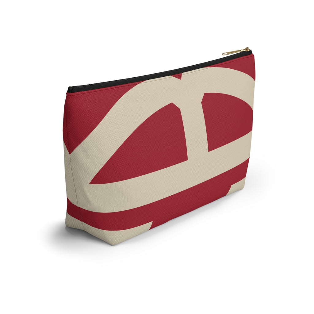 Signia Block Accessory Pouch, Red & Cream