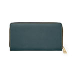 The MonoTone Monogram Zipper Wallet, Teal Blue