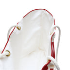 The Signia Custom Monogram Geometric Packable Oversized Multipurpose Weekender Bag, Carryall Tote, Beach Bag, Red/White