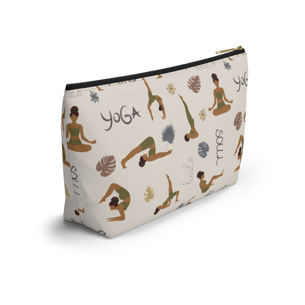 Yoga Body & Soul T-Bottom Multipurpose Organizer Toiletry Travel Pouch, Tan