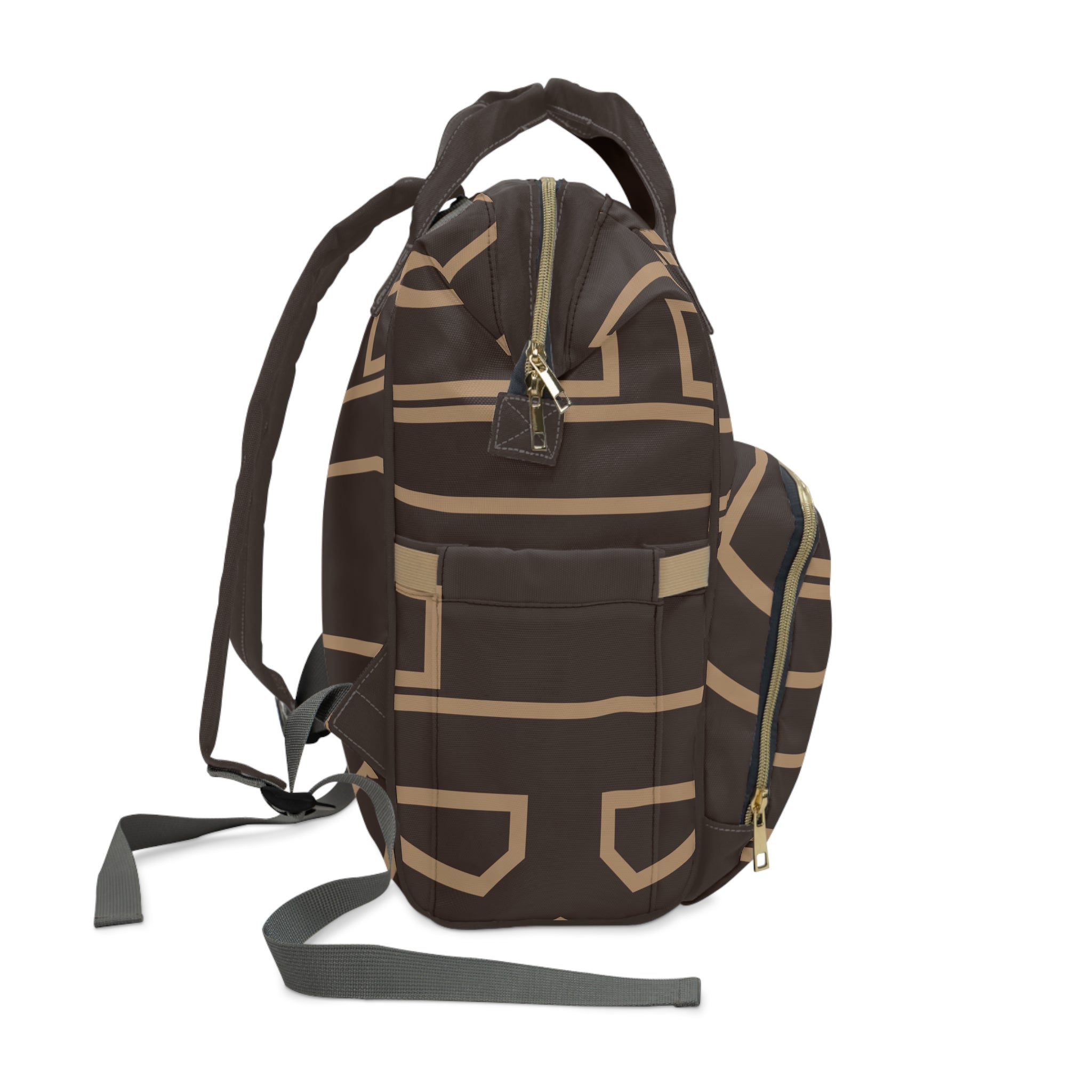 The Signia Custom Monogram Collection Multifunctional Backpack Carryon Bag, Brown/Tan