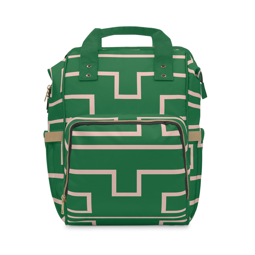 Signia Frame Commuter Backpack, Green & Pink