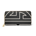 The Signia Custom Monogram Geometric Zipper Wallet, Black/White