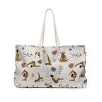 Yoga Body & Soul Packable Oversized Multipurpose Weekender Bag, Carryall Tote, Beach Bag, Tan