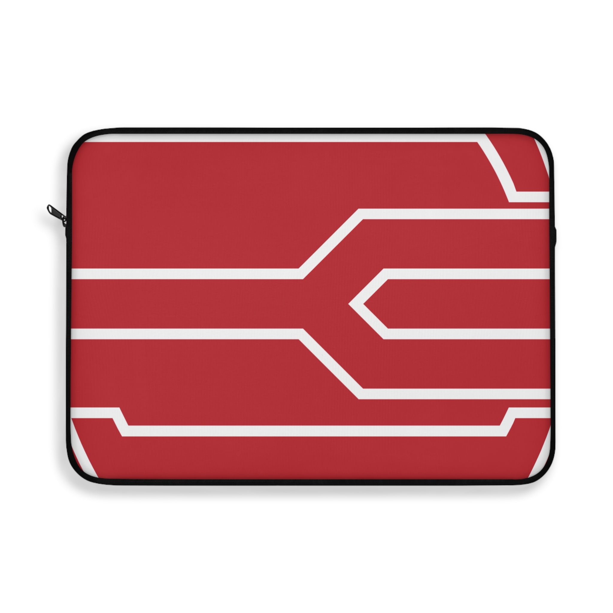 The Signia Custom Monogram Geometric Laptop Sleeve, Red/White