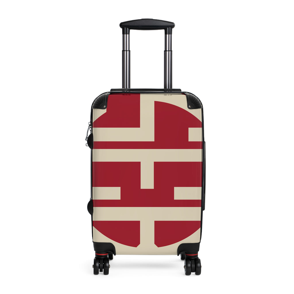 Signia Block Hard-Shell Luggage, Red & Cream