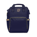 The MonoTone Collection Multifunctional Travel Backpack Carryon, Navy Blue