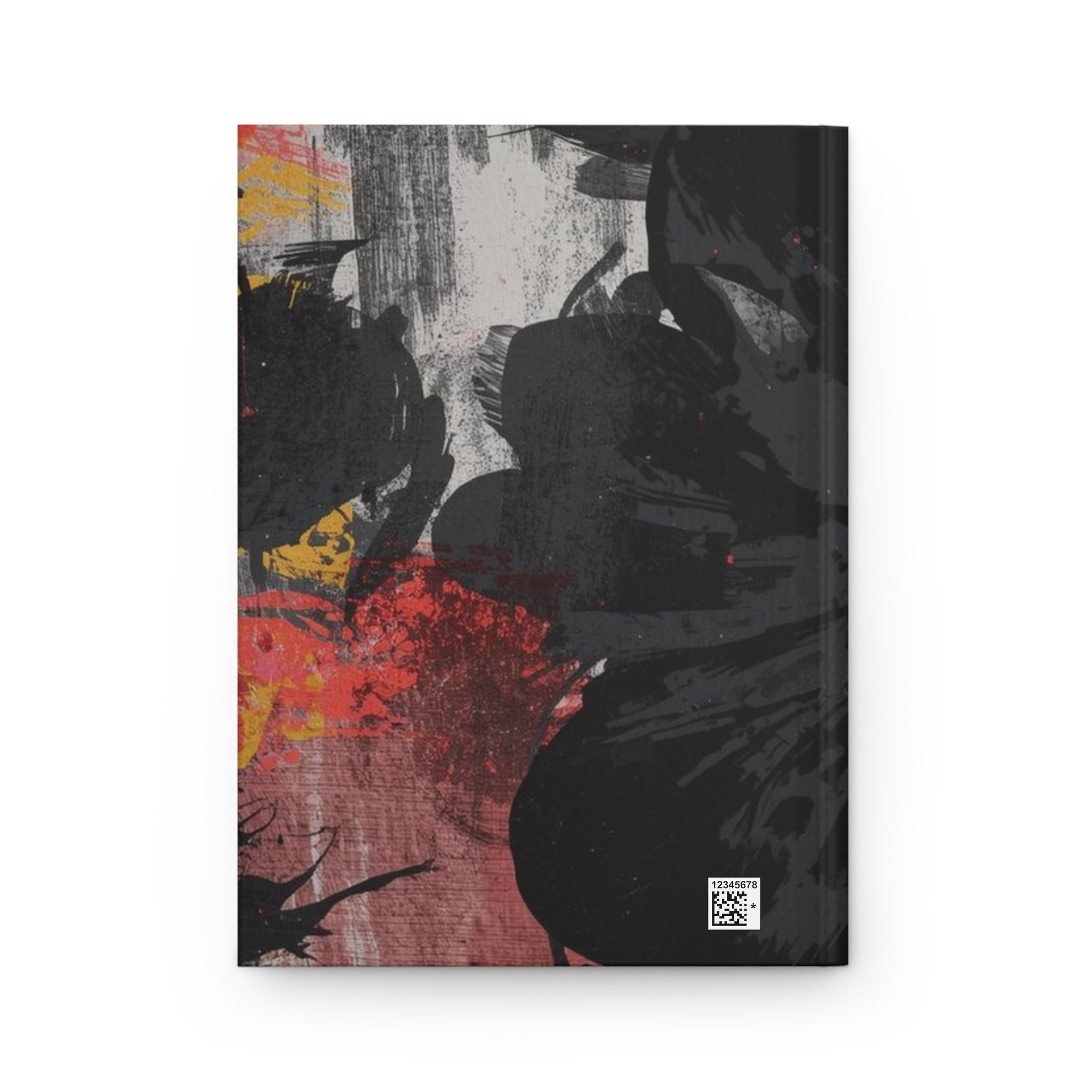 Floral Noir Hardcover Journal Lined Notebook for Notes and Planning, Black