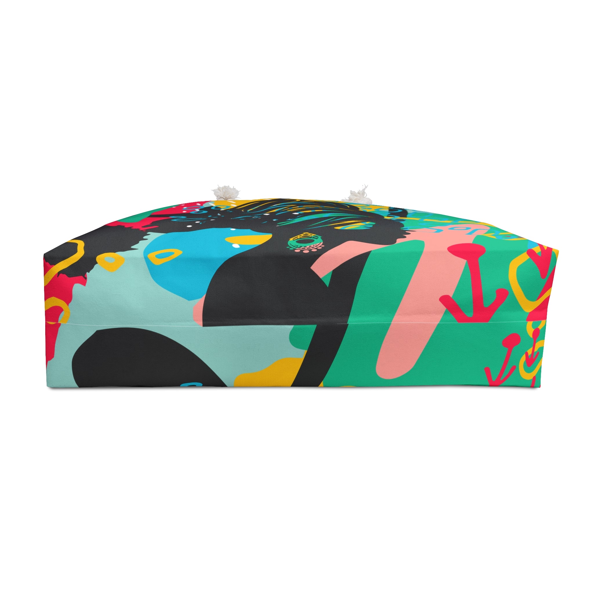 Sister In Bloom Packable Oversized Multipurpose Weekender Bag, Carryall Tote, Beach Bag, Red Multicolor