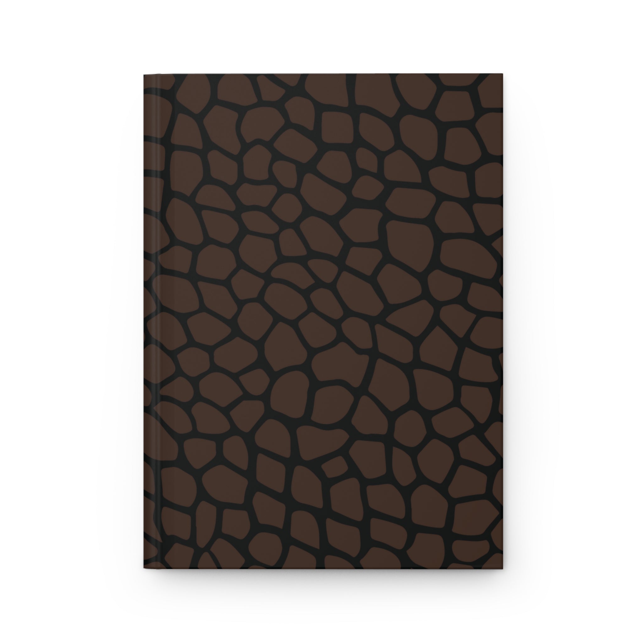 Brown Giraffe Print Hardcover Journal Lined Notebook for Notes & Planning, Brown/Black