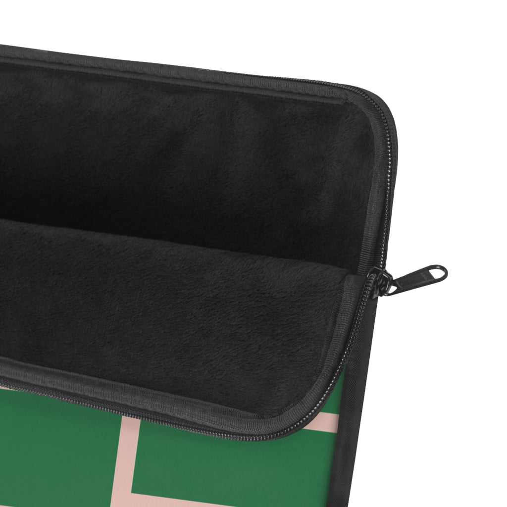 Green & Pink Personalized Slim Padded Laptop Sleeve