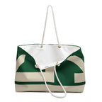 Signia Block Packable Tote, Dark Green & Cream