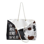 Cowgirls Slay Packable Oversized Carryall Tote — Lightweight Multipurpose Beach & Travel Bag