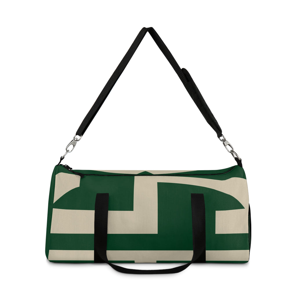 Signia Block Duffel Bag, Green & Cream