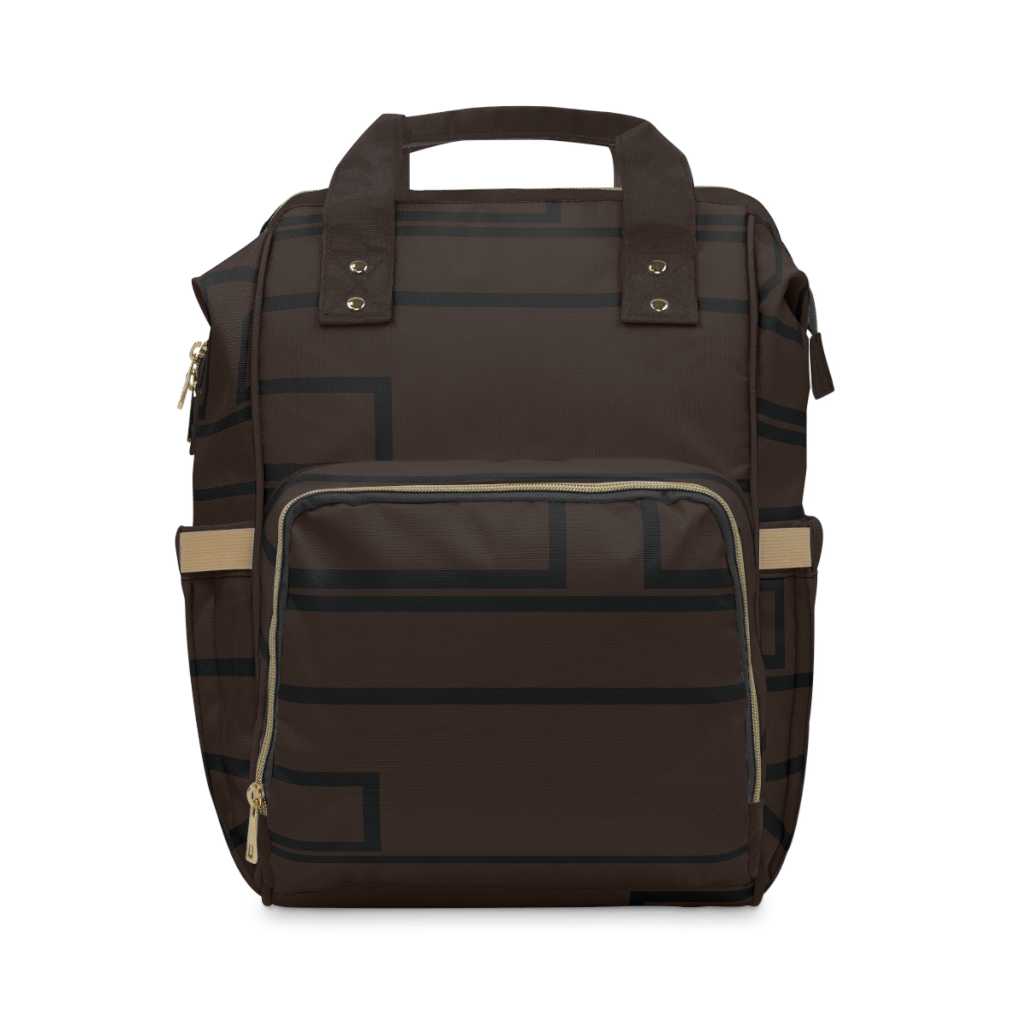 The Signia Custom Monogram Collection Multifunctional Backpack Carryon Bag, Brown/Black