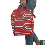 Signia Frame Commuter Backpack, Red & White