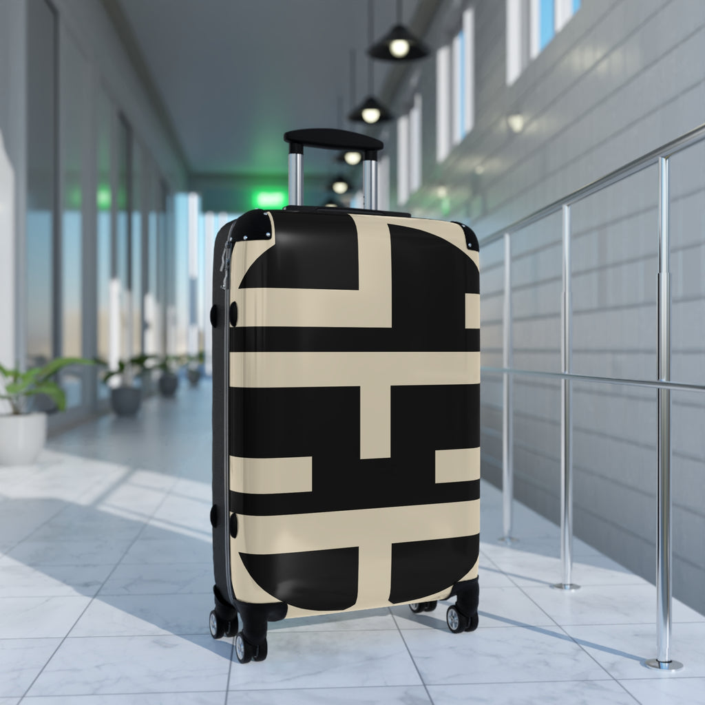 Signia Block Hard Shell Luggage, Black & Cream